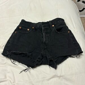 Black Levi’s 501 Denim Shorts